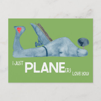 Nur Flugzeug(r) Liebe Sie Tool Valentines Postkart Postkarte