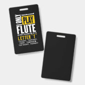 Nur Flute spielen Ausweis (Vorder- & Rückseite)
