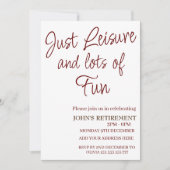 Nur Freizeit und viel Spaß beim Sonnenaufgang Einladung (Vorderseite)