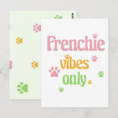 Nur Frenchie Vibes Postkarte (Vorne/Hinten)