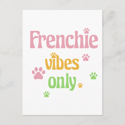 Nur Frenchie Vibes Postkarte (Vorderseite)
