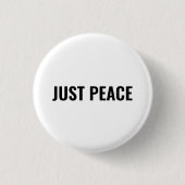 Nur Frieden weißer schwarzer Text minimalistisch A Button (Vorderseite)