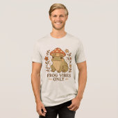 Nur Frosch Vibes Tri-Blend Shirt (Vorderseite voll)