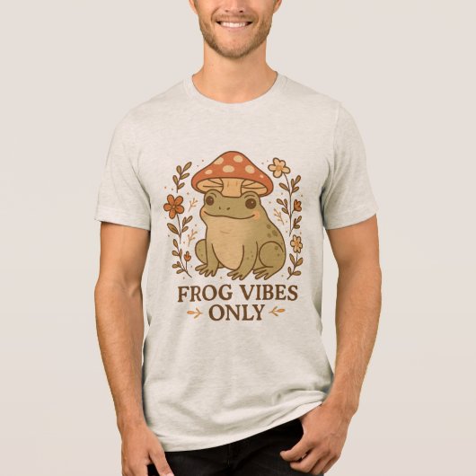 Nur Frosch Vibes Tri-Blend Shirt (Vorderseite)