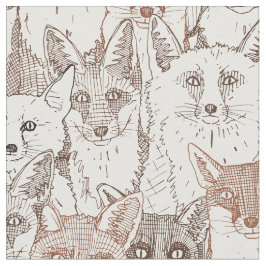 Nur Füchse, braun, weiße Stoffe