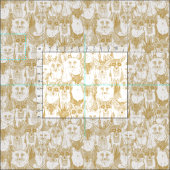 Nur Füchse Senf weiche weiße Stoffe (Kachel)