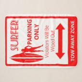 Nur Funny Surfer Parking Sherpadecke (Vorderseite (Horizontal))