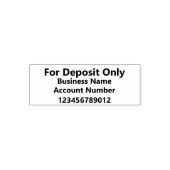 Nur für Bankeinlagen: Kontonummer des Bankkontos Permastempel (Design)