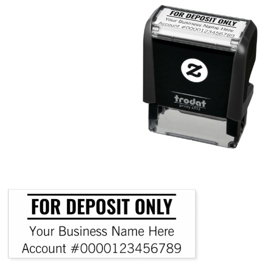 Nur für Bankeinlagen: Kontonummer des Bankkontos Permastempel (Beispiel)