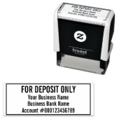 Nur für Bankeinlagen: Kontonummer des Bankkontos Permastempel (Beispiel)