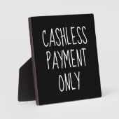 Nur für bargeldlose Bezahlung signieren, kleine Ta Fotoplatte (Vorderseite)