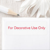 "Nur für dekorative Verwendung" (Insitu)