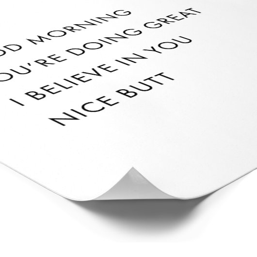 Nur für den Fall, dass dir heute niemand etwas ges Poster (Ecke)