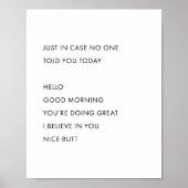 Nur für den Fall, dass dir heute niemand etwas ges Poster (Vorne)