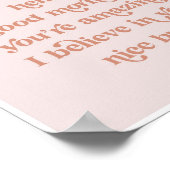 Nur für den Fall, dass dir heute niemand hallo gut Poster (Ecke)