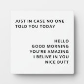 Nur für den Fall, dass Ihnen heute niemand etwas g Fotoplatte (Vorderseite)