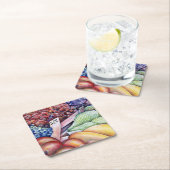 Nur für den geistigen Verbrauch Rechteckiger Pappuntersetzer (Vor Ort)