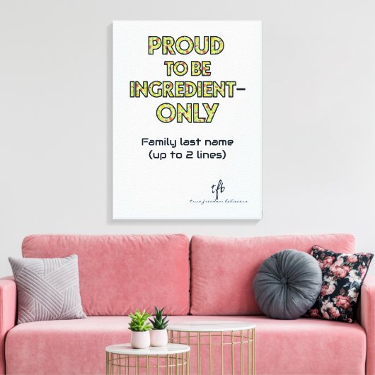 Nur für den Haushalt bestimmte Inhaltsstoffe Leinwanddruck (Insitu (Wohnzimmer))