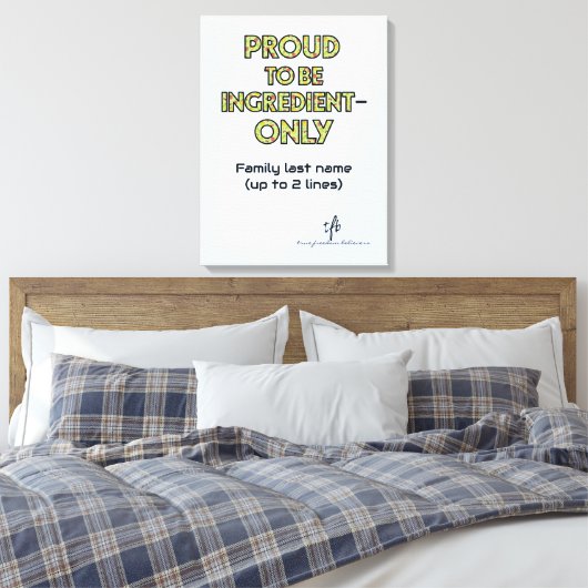 Nur für den Haushalt bestimmte Inhaltsstoffe Leinwanddruck (Insitu (Schlafzimmer))