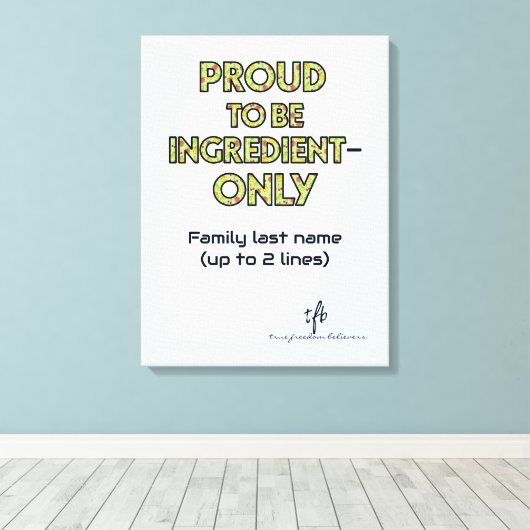 Nur für den Haushalt bestimmte Inhaltsstoffe Leinwanddruck (Insitu (Holzboden))