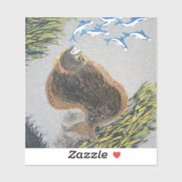 Nur für den Heilbutt Aufkleber