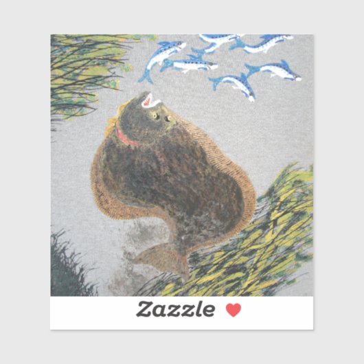 Nur für den Heilbutt Aufkleber (Blatt)