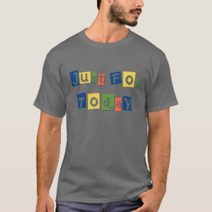 Nur für die aktuellen Slogan Quote Farbblockbuchst T-Shirt