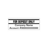 Nur für die Einzahlung Firmenname und Kontonummer Permastempel (Design)