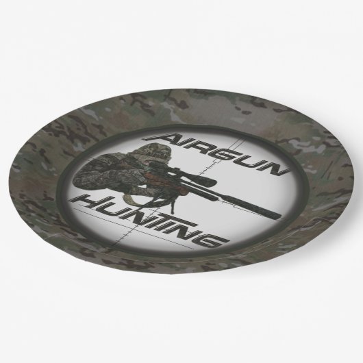 Nur für echte Jäger , Jagd mit Luftwaffen Pappteller (Schrägansicht)