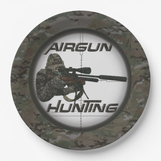 Nur für echte Jäger , Jagd mit Luftwaffen Pappteller (Vorderseite)