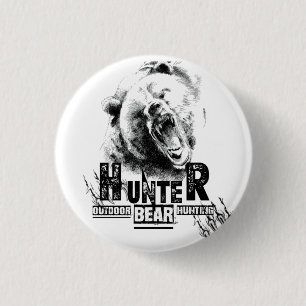 Nur für echten Jäger-T - Shirt Button