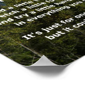 Nur für einen Tag... Motivierend Zitat Poster (Ecke)