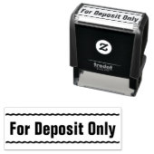 "Nur für Einlagen" Briefmarke aus Kautschuk Permastempel (Beispiel)