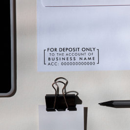 Nur für Einlagen | Einfaches Bankkonto Permastempel