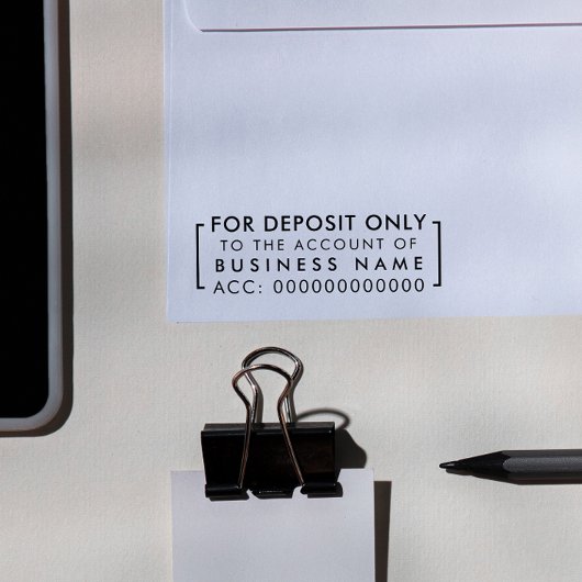 Nur für Einlagen | Einfaches Bankkonto Permastempel