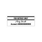 Nur für Einlagen Signature-Bankkontonummer Permastempel (Design)