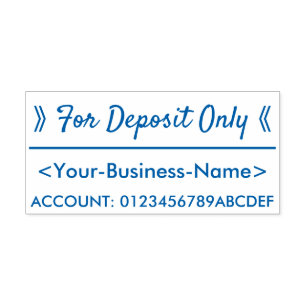 "Nur für Einlagen" und Individuelle Name Kautschuk Permastempel