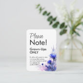 Nur für Erwachsene gedeihliche Kornblume Begleitkarte (Stehend Vorderseite)