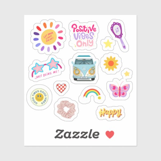 Nur für gute Vibes - VSCO Pack mit Aufkleber (Blatt)