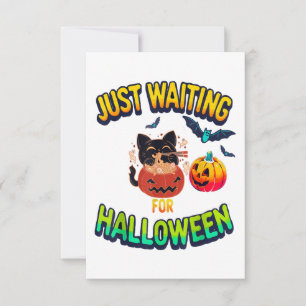 nur für Halloween Black Cat Van Gogh Starr Dankeskarte