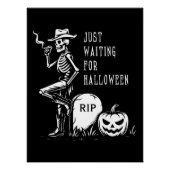 Nur für Halloween Cowboy Skeleton Gewartet Poster (Vorderseite)