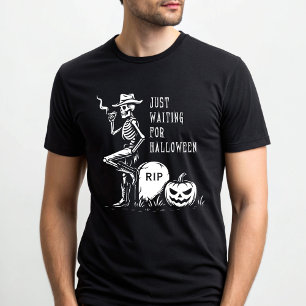 Nur für Halloween Cowboy Skeleton Gewartet T-Shirt