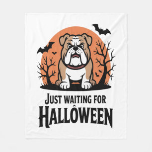 Nur für Halloween Hund Gewartet Fleecedecke