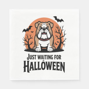 Nur für Halloween Hund Gewartet Serviette
