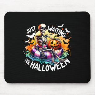 Nur für Halloween Kürbislaterne Skelett Gewartet Mousepad