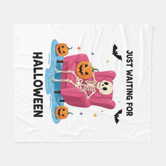 Nur für Halloween Skeleton Gewartet Fleecedecke (Vorderseite (Horizontal))