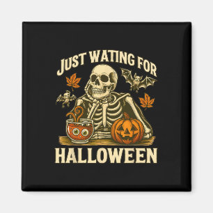 Nur für Halloween Skeleton Pumpkin Design Gewartet Magnet