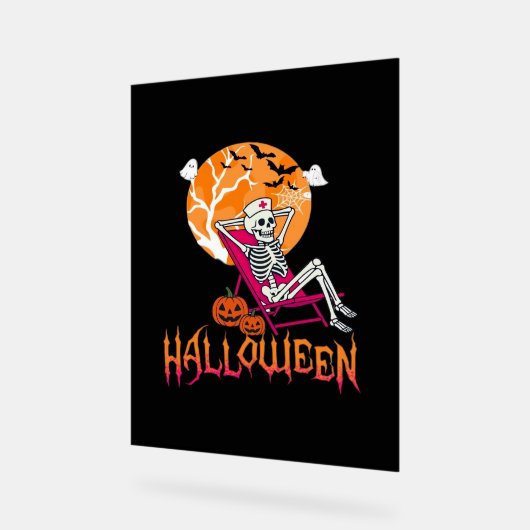 Nur für Halloween Summer Nurse Skelett P Gewartet Acrylschild (Winkel)