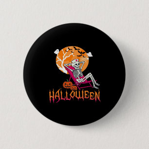 Nur für Halloween Summer Nurse Skelett P Gewartet Button