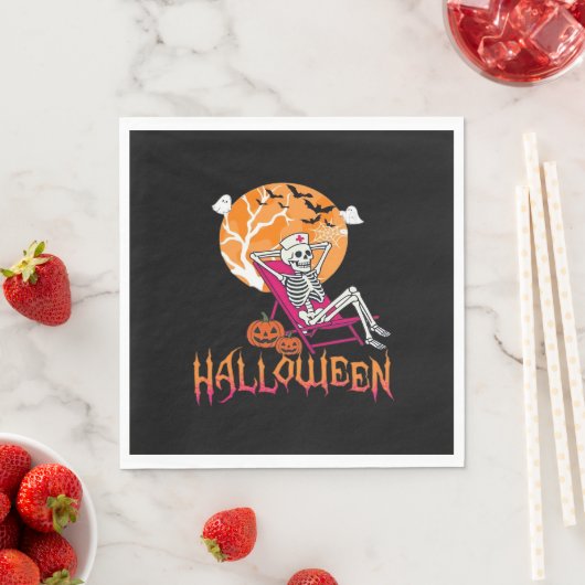 Nur für Halloween Summer Nurse Skelett P Gewartet Serviette (Beispiel)